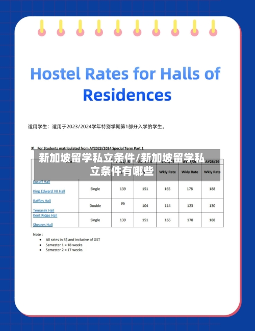 新加坡留学私立条件/新加坡留学私立条件有哪些