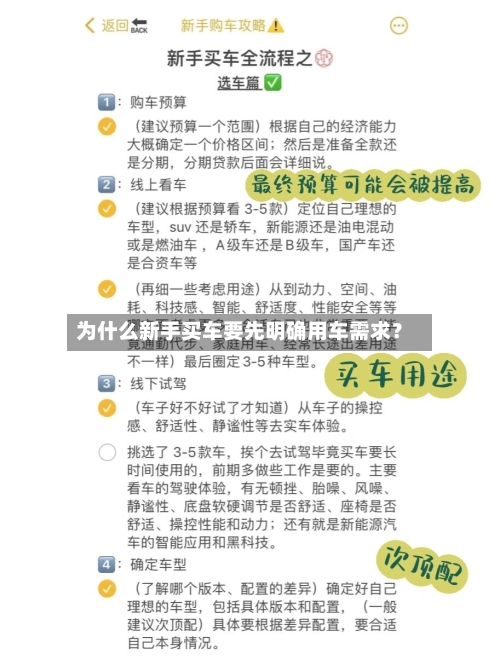 为什么新手买车要先明确用车需求？-第3张图片