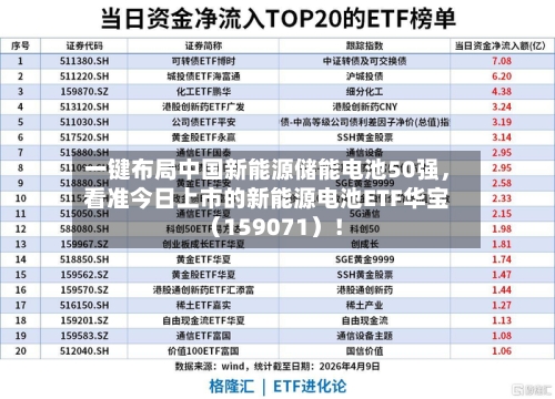 一键布局中国新能源储能电池50强，看准今日上市的新能源电池ETF华宝（159071）！-第2张图片