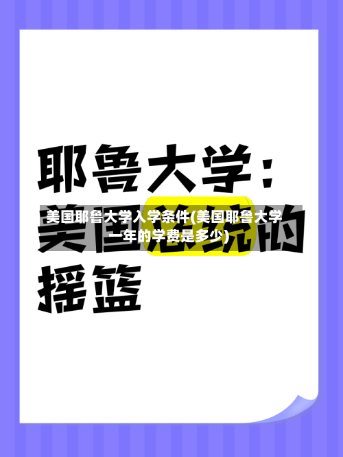 美国耶鲁大学入学条件(美国耶鲁大学一年的学费是多少)
