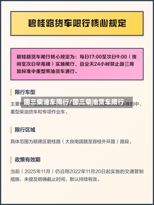 国三柴油车限行/国三柴油货车限行-第3张图片