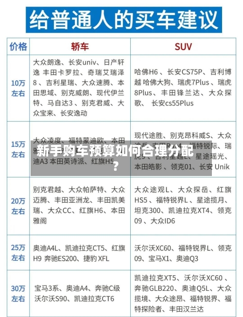 新手购车预算如何合理分配？-第2张图片