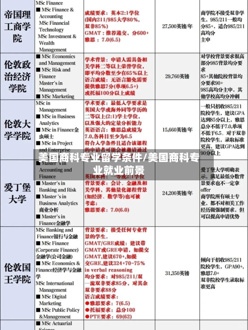 美国商科专业留学条件/美国商科专业就业前景-第2张图片