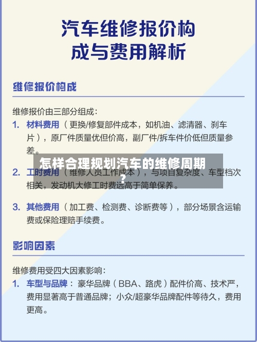 怎样合理规划汽车的维修周期?