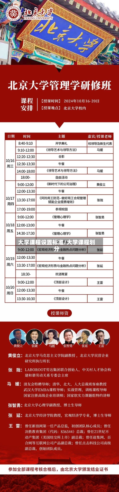 大学课程设置标准/大学课程划分
