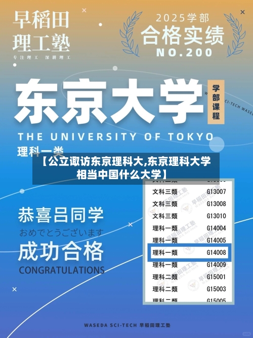 【公立诹访东京理科大,东京理科大学相当中国什么大学】