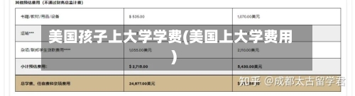 美国孩子上大学学费(美国上大学费用)-第2张图片