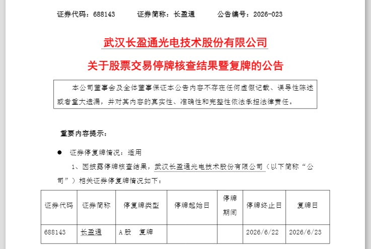 年内大涨300%！长盈通，明起复牌